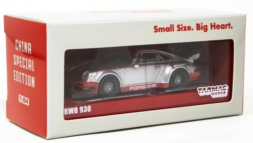 Tarmac Works HOBBY64 Silver Porsche RWB 930 - China Special Ed 1