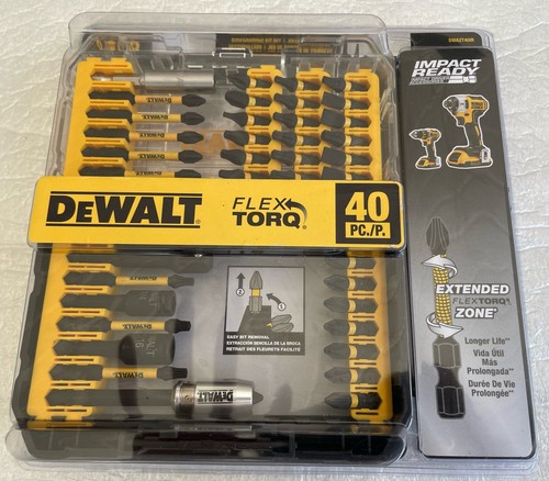 DeWalt FlexTorq Screwdriver Drill Bit Set Steel 40 pc DWA2T40IR BRAND NEW/SEALED