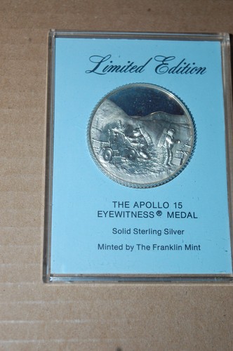 MEDALLA DE PLATA ESTERLINA APOLO 15 EYEWITNESS EDICIÓN LIMITADA - Imagen 2 de 6