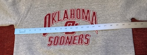 VINTAGE OKLAHOMA SOONERS YOUTH SWEATSHIRT LARGE USA MADE Cotton/Poly/Nylon VGC 4 - Picture 8 of 21