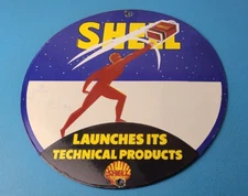 Vintage Shell Gasoline Sign - Product Launch Gas Service Station Porcelain Sign