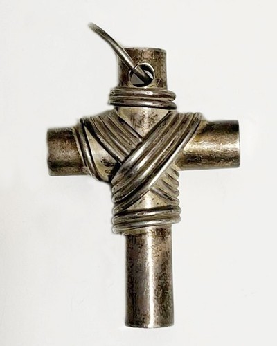 Vintage Wrapped Cross Sterling Silver Pendant - 第 1/12 張圖片