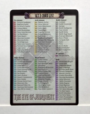 VTG PS3 Eye Of Judgment English Series Set 3 Checklist Glossary Insert Card - Image 1 of 2