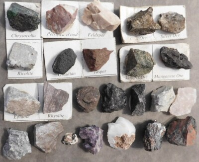 Rock Collection Estate Sale 24 Small Rocks & Minerals | eBay