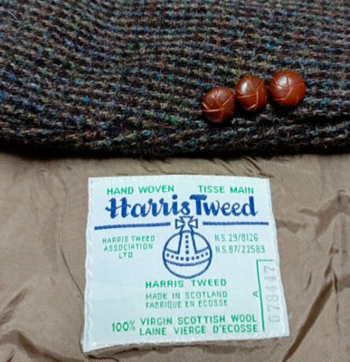 Vintage Harris Tweed All worsted Handwoven classic Hunting jacket blazer 44L