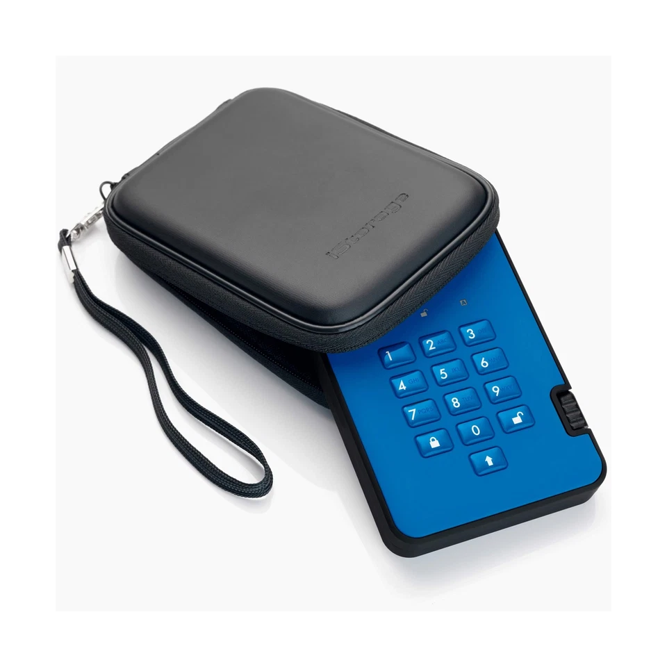 iStorage diskAshur2 HDD 500GB Blue - Secure portable hard drive - Password pr... - Image 3 of 4