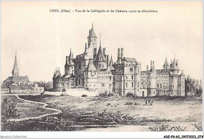 ADEP8-60-0694 - CREIL - Blick auf die Stiftskirche und das Schloss vor der Demo