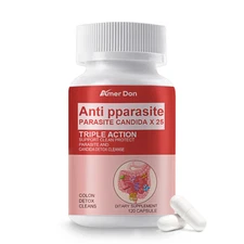 Remove Parasite ANTI PARASITE&CANDIDA DETOX Body Cleanse ULTRA FLASH COLON 120
