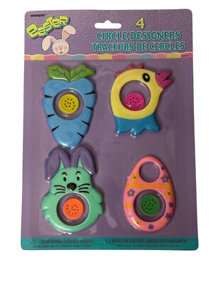 New in Package 4 Vintage Easter Circle Designers Party Favors, Basket Filler