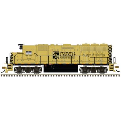 Atlas 10004050 HO Silver EMD GP40, Stnd DC, Operation Lifesaver 50th Anniv Unit
