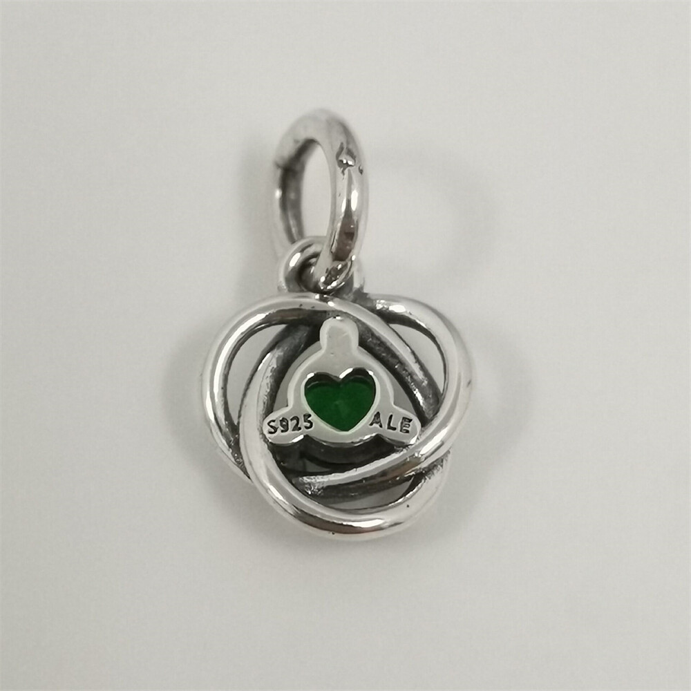 Charm Pandora May Birthstone Green Eternity Circle Dangle