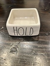 Rae Dunn Artisan Collection By Magenta, "Hold" White Paperclip Holder