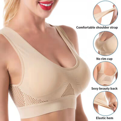 Damen Gepolstert SPORTS Bh Top Weste Damen Fitness Yoga Unterwäsche Übergröße  K