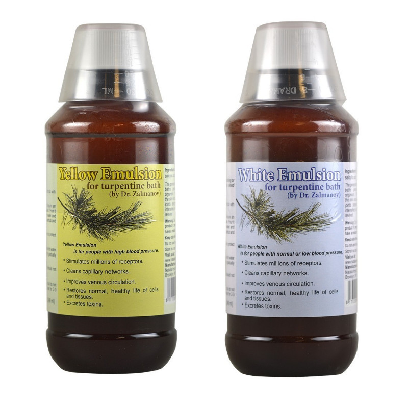 Emulsión de baño de trementina Zalmanov's DETOX blanco/amarillo 236 ml/8 Fl oz
