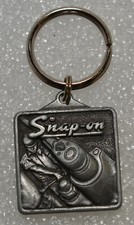 New Snap-on Tools Old Logo With Tools Pewter Key Ring Chain Fob Vintage