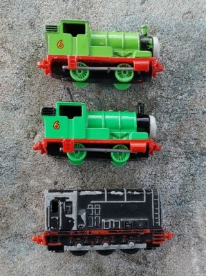 Vtg 1987 ERTL Thomas the Tank Engine & Friends PERCY #6 DIECAST TRAIN Lot of 3