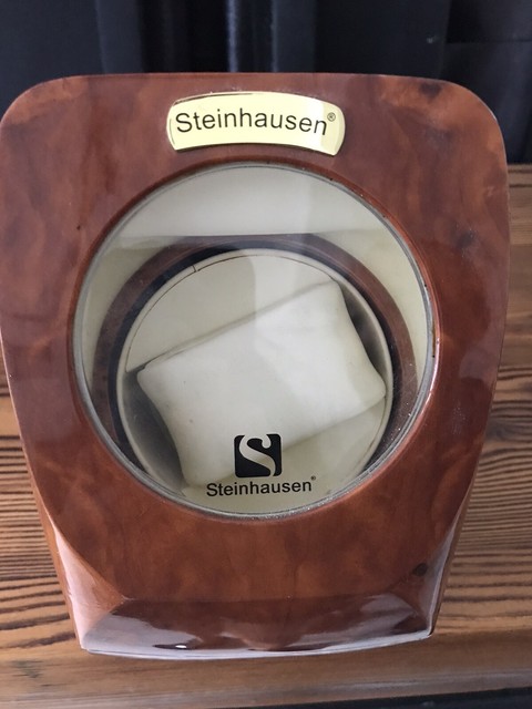 steinhausen single automatic watch winder burl-wood