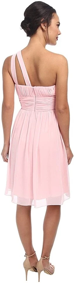 Donna Morgan 241117 女式单肩修身喇叭裙腮红 0 码 — 第 2/3 张图片