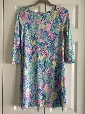 Lilly Pulitzer SMALL Mermaid Cove SOPHIE DRESS Boat Neck