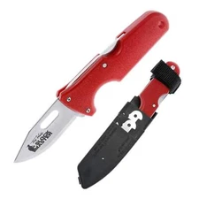 Cold Steel Pocket Knife Click-N-Cut Hunter Red ABS Handle with Lockback CS40AT