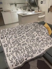 Keith Harring Graffiti Black and White Woven ...