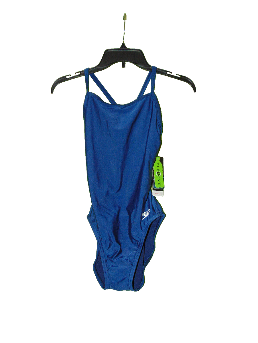 Speedo One Piece Blue Pro Lt Swimsuit 8/34 Women New