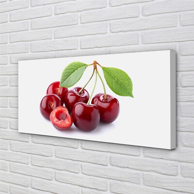 Tulup Leinwandbild 120x60 Wandkunst Kirschen