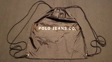 POLO JEANS CO. RIP STOP DRAWSTRING QUICK PACK GYM BAG