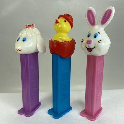 Lote de 3 dispensadores de carcasa dura PEZ conejo, cordero y pollito de Pascua - Imagen 8 de 10