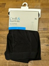 CROFT BARROW THERMAL PANTS UNDERWEAR LONG JOHNS - Men's 2XL / XXL Black NEW