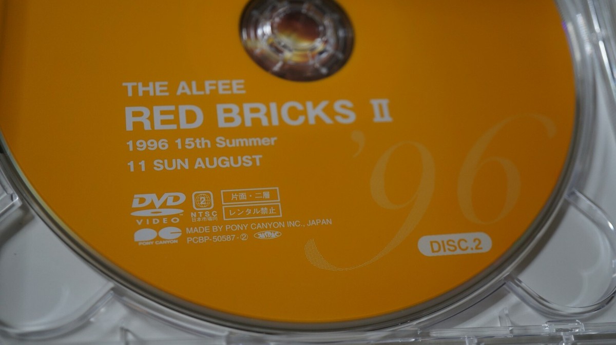 PCBP 50587 The Alfee 96 Red Bricks I & II Pony Canyon Japan DVD | eBay