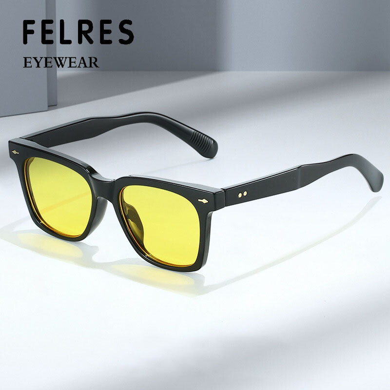 Men Women Square Retro Sunglasses Fashion Outdoor Shade  display picture 3