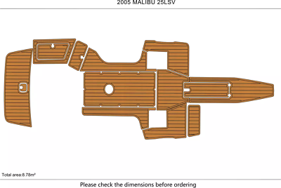 Tapis De Pont EVA Pour Malibu 23 LSV 2014 - Neuf Simili Teck