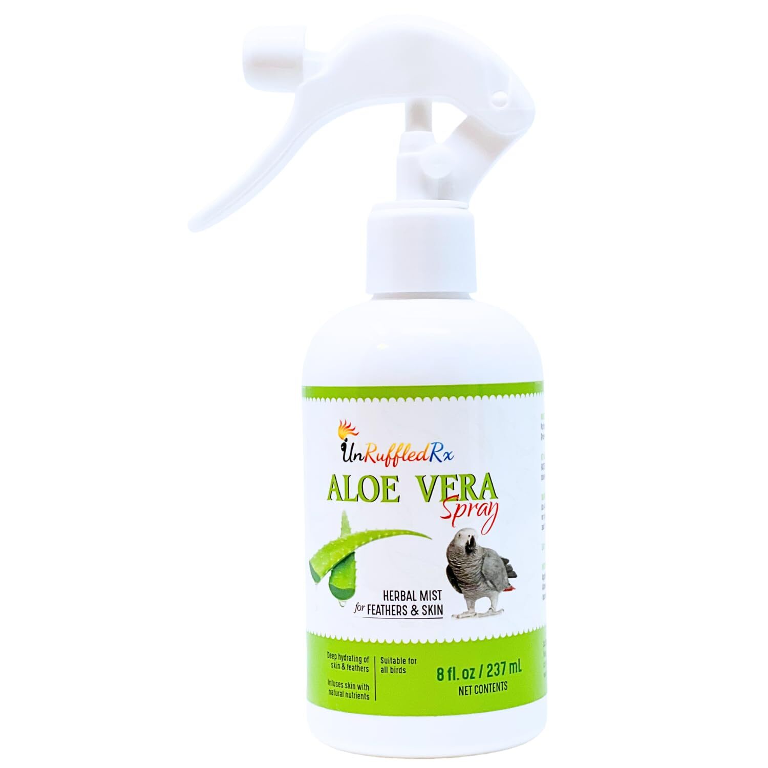 Aloe Vera Bird Bath Spray for Daily Care & Skin Health 8 Fl Oz - Soothe, Soft...