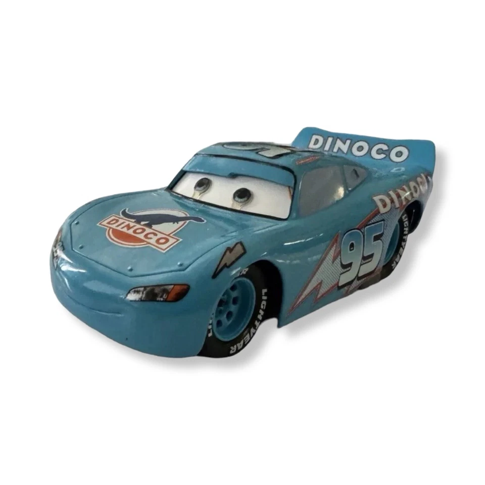 Disney Pixar Cars Dinoco Blue Lightning McQueen Moving Moments Usado en Excelente Condición Difícil de Encontrar RARO Foto 2 de 4
