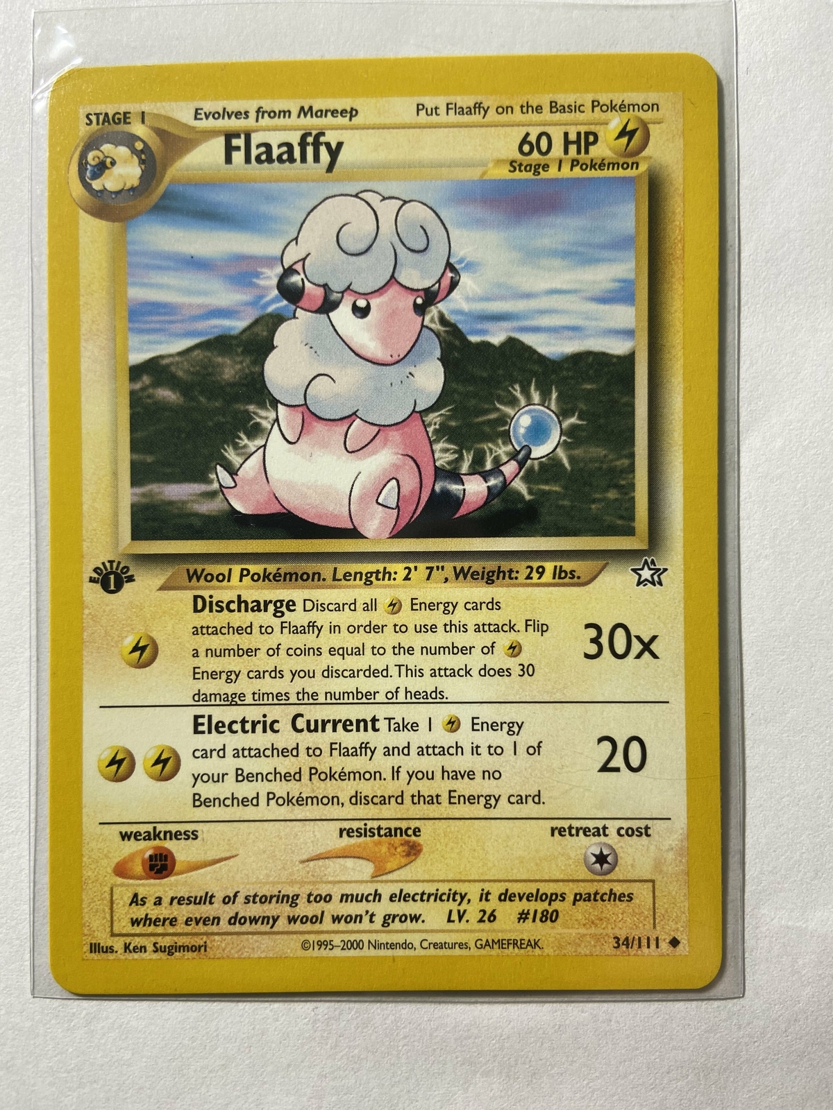 Flaaffy Neo Genesis Near mint English  34/111  1st edition