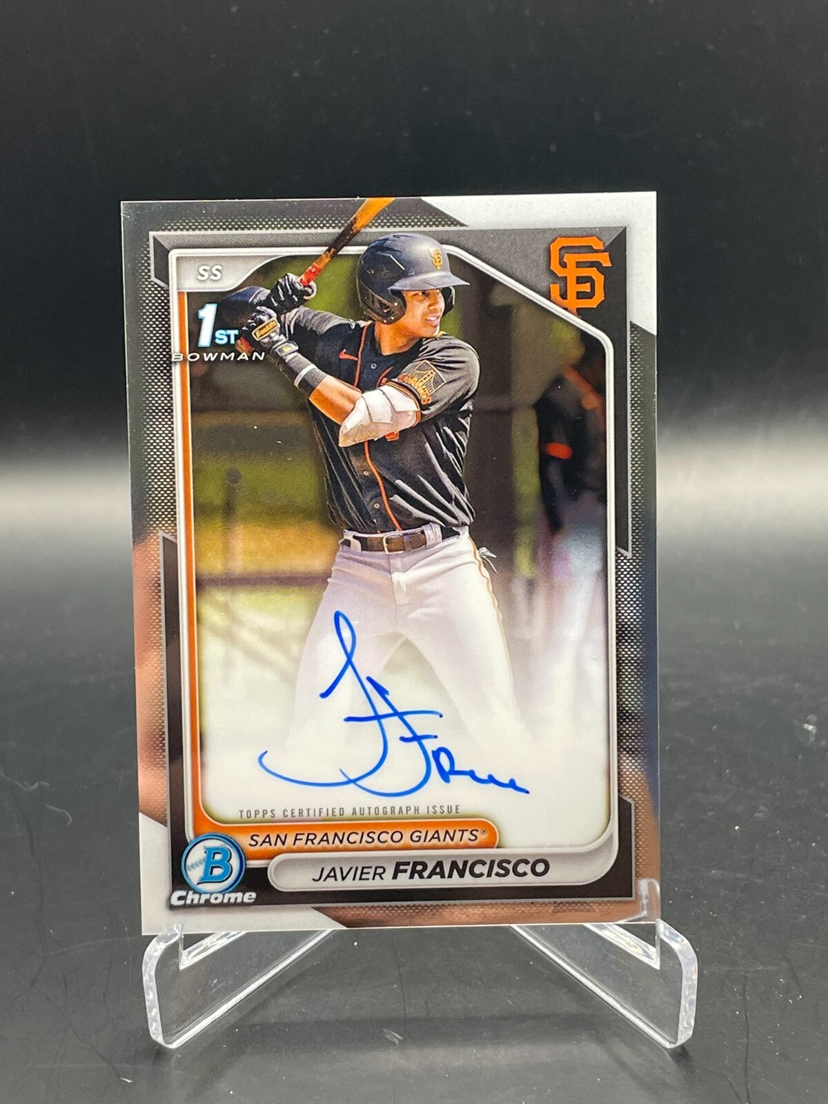 JAVIER FRANCISCO 2024 Bowman Chrome Prospect Auto #CPA-JFA San Francisco Giants