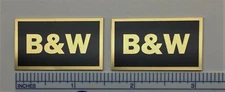 B&W Custom Made Speaker Badges - Bowers Wilkins Pair Aluminum Self-Stick