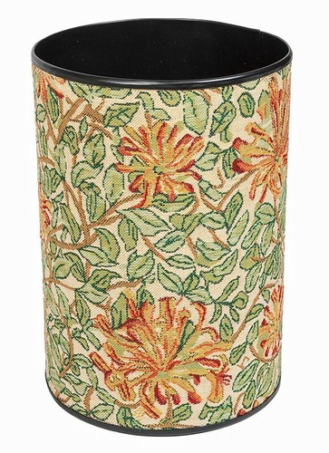 Hines of Oxford May Morris Honeysuckle Tapestry Waste Paper Bin: Made in England - Picture 4 of 6
