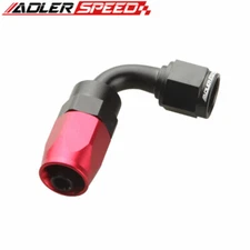 US SHIP 90 Degree -6AN AN6 Swivel Fuel Line Hose End Fitting Adapter Red/Black