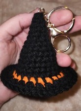 Witch Hat Keychain Crochet Handmade Car/Purse...