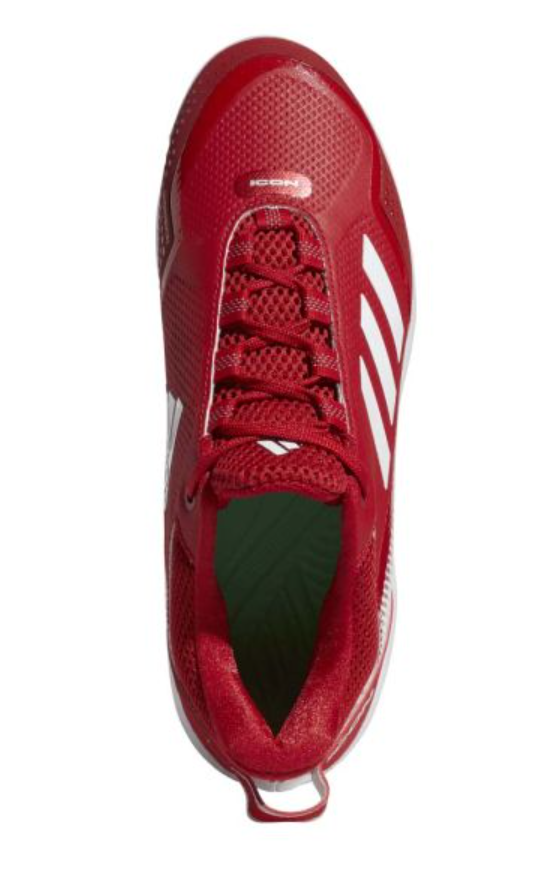 Adidas Cleats Men\'s 12 1/2 Red White Icon 7 Baseball Metal Low Top S23861 Adidas Icon 7 Low Top Metal Baseball Cleats Red/White S23861  main image 3