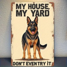 My Yard Dog Warning Perfect for Hanging Tin Metal Signs Home D cor 8x12