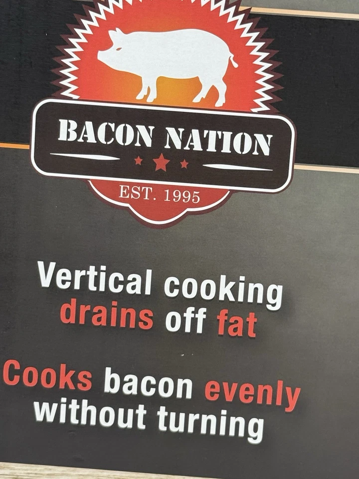 SmartPlanet Bacon Nation Bacon Master Cooker Acero Inoxidable Calor Ajustable Nuevo en Caja Foto 3 de 4