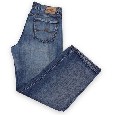 Request Jeans Mens 36x32 (34x31) Blue Fade 10'' Leg Opening Premium Biker Western