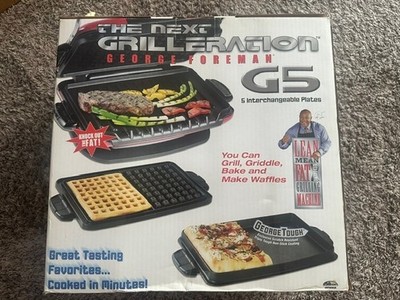 VTG NIB The Next Generation George Foreman G5 Grill 5 Heating Plates GRP90WGPQ