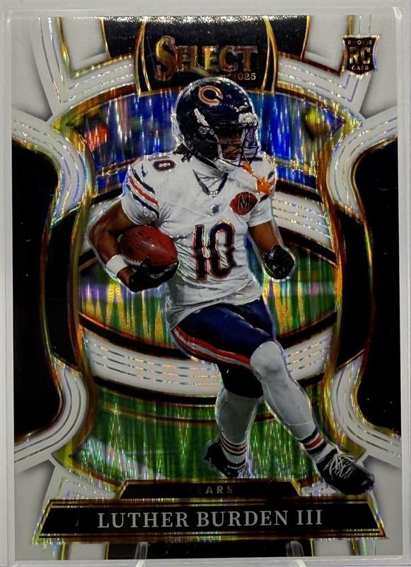 2025 Panini Select Concourse White Prizm Shock Luther Burden III RC #72 /799