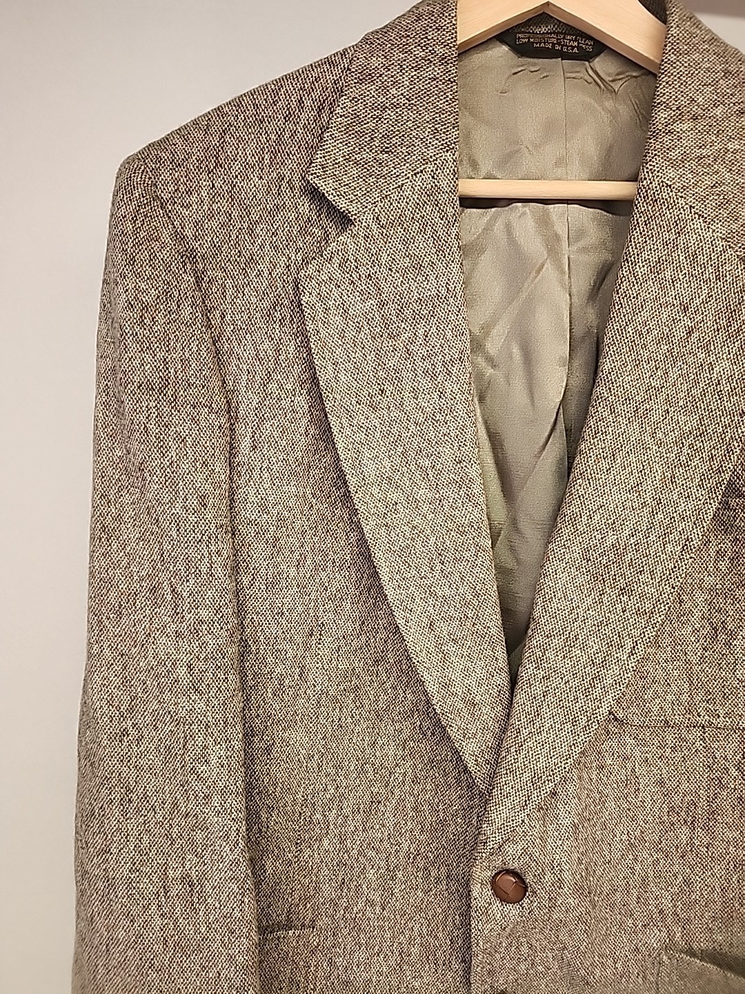 FILA Giacca tuta Adams Row by Anderson Little 100% lana spina di pesce marrone taglia 42r