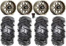 ITP Hurricane 14" Wheels Bronze 28" Moto MTC Tires Textron Wildcat XX