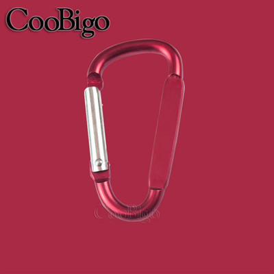 Aluminum Carabiner Key Holder Snap Hook Clip Keychain Keyring Keyfob D Ring Buck
